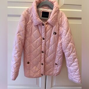 Light pink quilted barn jacket
